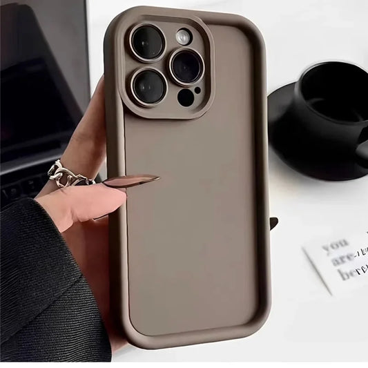 Plain and Sleek Phone case for iphone 15 14 13 12 11 pro max soft Silicone cover for iphone x 14 15 plus case Camera protection